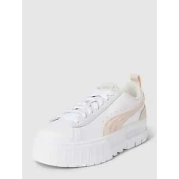 PUMA Sneakers van leer met contrastgarnering, model 'Mayze' Offwhite — vergelijk prijzen bij 1 winkel