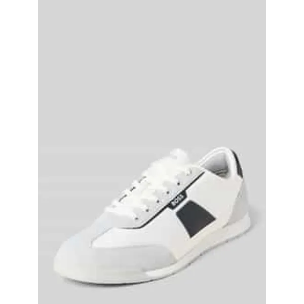Boss Lage sneakers met applicaties in suèdelook, model 'NITAN_LOWP_NYMITH' Wit — vergelijk prijzen bij 1 winkel