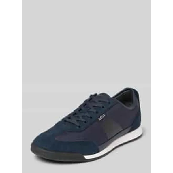 Boss low top sneakers met leer model 'Nitan' Marineblauw — vergelijk prijzen bij 1 winkel