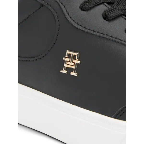 Tommy Hilfiger Leather LowTop Sneakers Casual Style Wo - Black Black — vergelijk prijzen bij 1 winkel