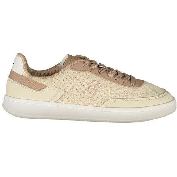 Tommy Hilfiger LowTop Leather Sneakers Wo - Beige Beige — vergelijk prijzen bij 1 winkel