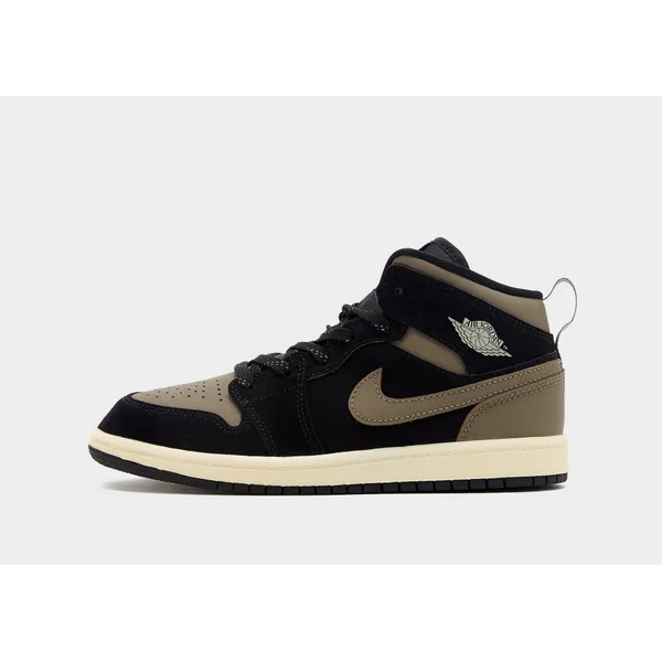 Jordan Air 1 Mid SE Children - Zwart, Zwart Zwart — vergelijk prijzen bij 1 winkel