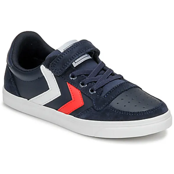 Hummel Lage Sneakers  SLIMMER STADIL LEATHER LOW JR Blauw — vergelijk prijzen bij 1 winkel