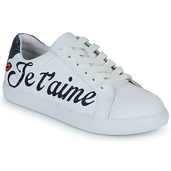 Bons baisers de Paname Lage Sneakers  SIMONE JE T AIME MOI NON PLUS Wit — vergelijk prijzen bij 1 winkel