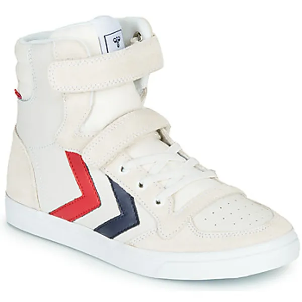 Hummel Hoge Sneakers  SLIMMER STADIL LEATHER HIGH JR Wit — vergelijk prijzen bij 1 winkel