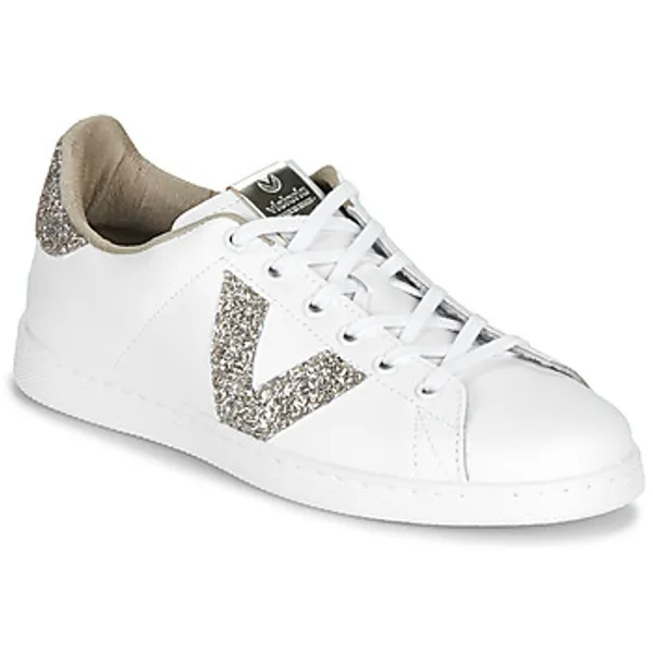 Victoria Lage Sneakers  TENIS PIEL GLITTER Wit — vergelijk prijzen bij 1 winkel