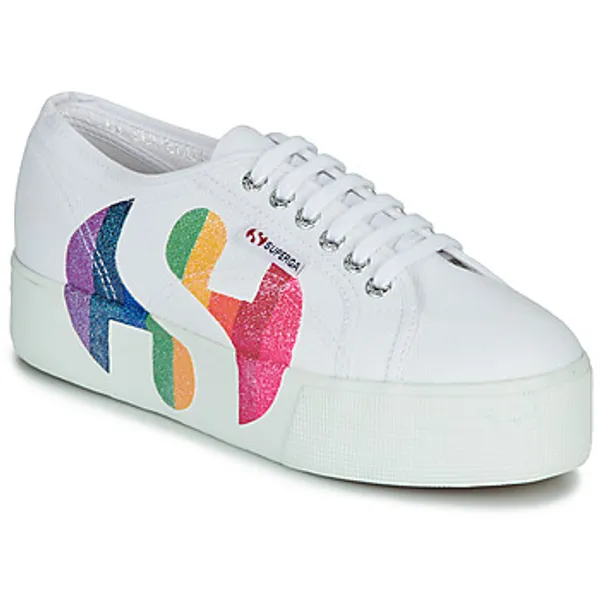 Superga Lage Sneakers  2790-COTWPRINTEDLOGOGLITTER Wit — vergelijk prijzen bij 1 winkel