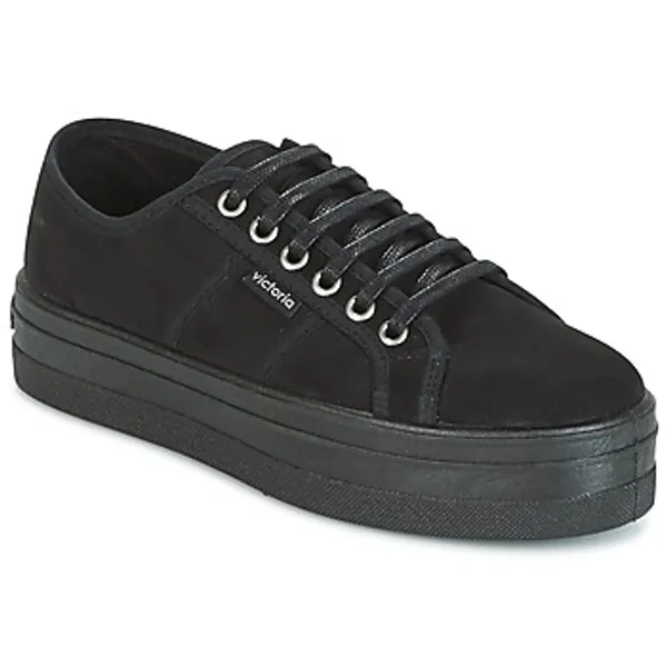 Victoria Lage Sneakers  BLUCHER ANTELINA PLATAFORMA Zwart — vergelijk prijzen bij 1 winkel