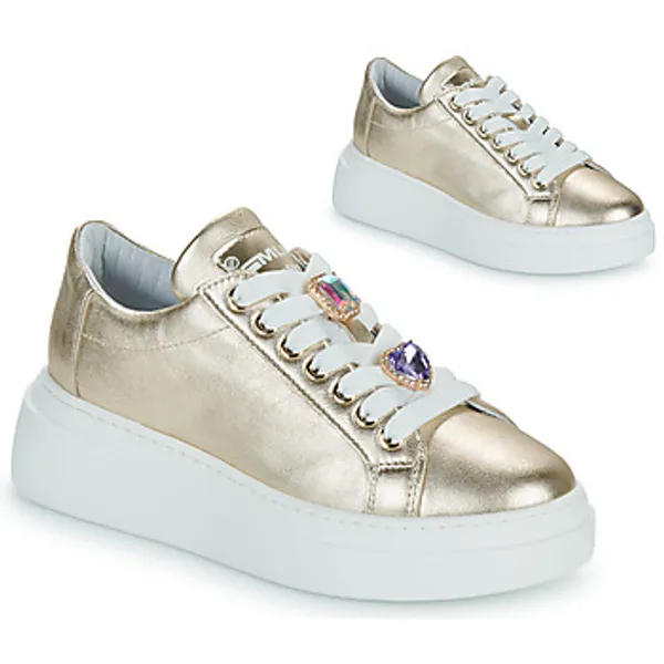 Meline Lage Sneakers  LO100-ACC-P9608 Goud — vergelijk prijzen bij 1 winkel