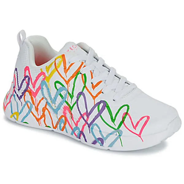 Skechers Lage Sneakers  UNO LITE GOLDCROWN - HEART OF HEARTS Wit — vergelijk prijzen bij 1 winkel