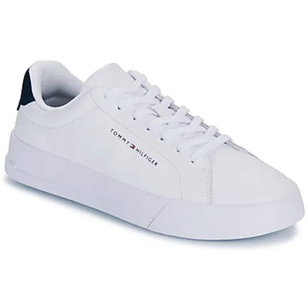 Tommy Hilfiger Lage Sneakers  TH COURT LEATHER GRAIN ESS Wit — vergelijk prijzen bij 1 winkel