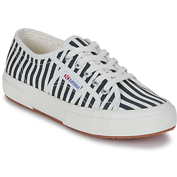 Superga Lage Sneakers  2750 STRIPES PRINT Blauw — vergelijk prijzen bij 1 winkel