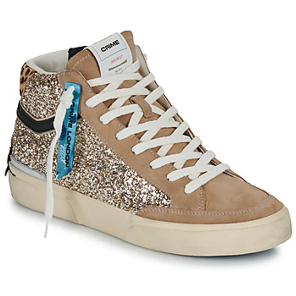 Crime London Hoge Sneakers  RECUT HIGH Goud — vergelijk prijzen bij 1 winkel