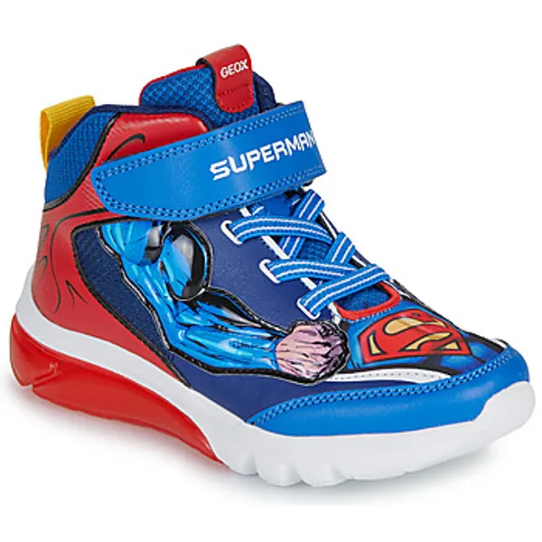 Geox Hoge Sneakers  J CIBERDRON BOY SUPERMAN Blauw — vergelijk prijzen bij 1 winkel