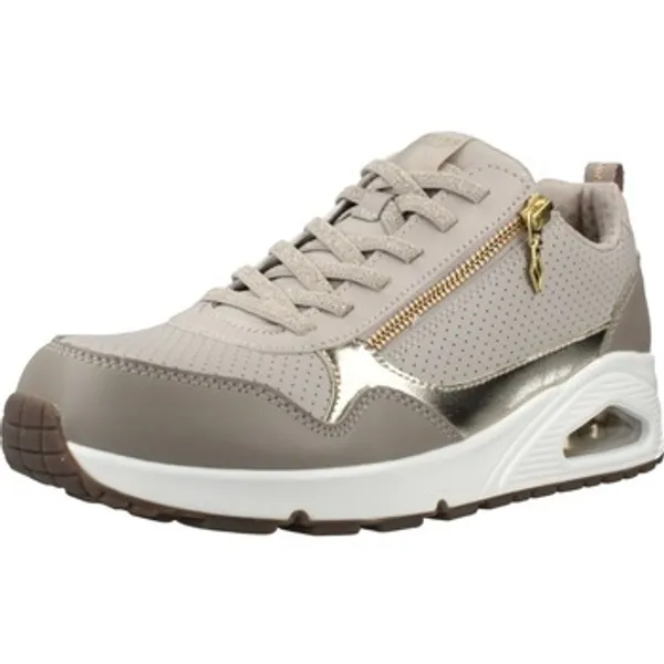 Skechers Lage Sneakers Sport Zapatillas Mujer Modèle Uno Metallic Sliders Beige — vergelijk prijzen bij 1 winkel