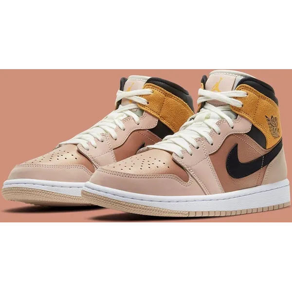 Nike Air Jordan 1 Mid SE Beige/Lime/Zwart/Geel