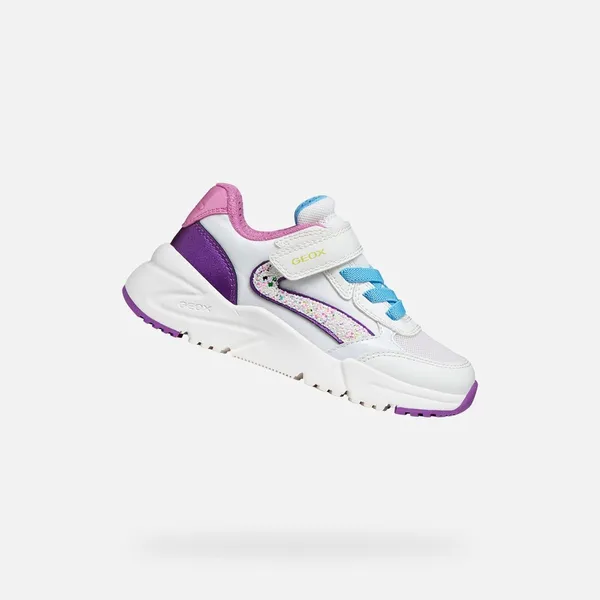 GEOX LOFTUS MEISJES Sneakers Wit/Donkerpaars — vergelijk prijzen bij 1 winkel