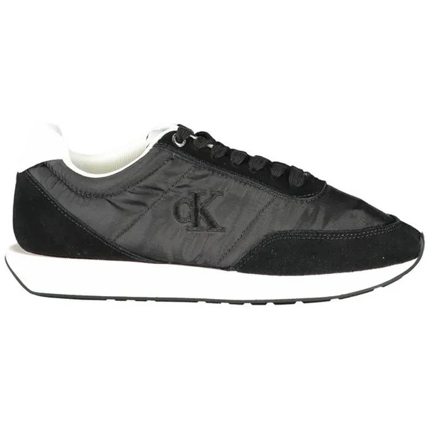 Calvin Klein Leather Low-Top Lace-Up Sneakers Wo - Black Black — vergelijk prijzen bij 1 winkel