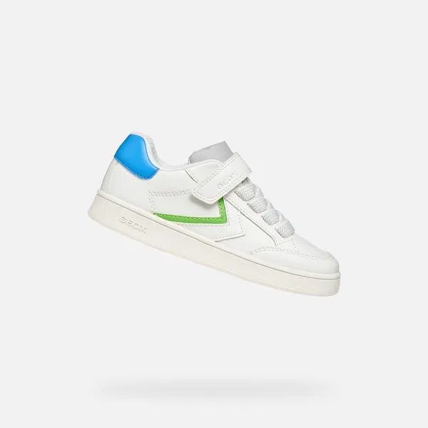 GEOX ECLYPER TIENERS Sneakers Wit/Lichtgroen — vergelijk prijzen bij 1 winkel