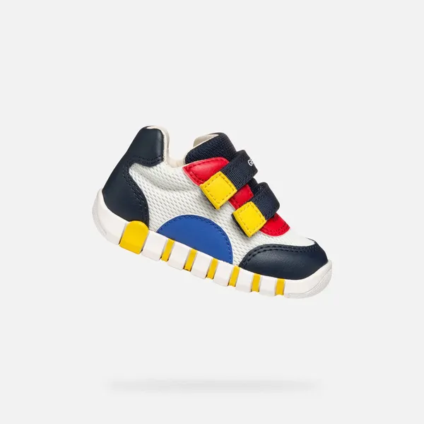 GEOX IUPIDOO PEUTER Sneakers Wit/Marineblauw — vergelijk prijzen bij 1 winkel