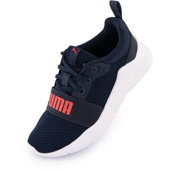 PUMA Children's Shoes Puma Jr Wired Textile Running Shoe Navy Blue Rood — vergelijk prijzen bij 1 winkel