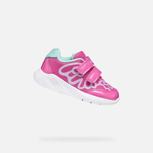 GEOX SPRINTYE PEUTERMEISJES Sneakers - FUCHSIA/AQUAGROEN Fuchsia/Aquagroen — vergelijk prijzen bij 1 winkel