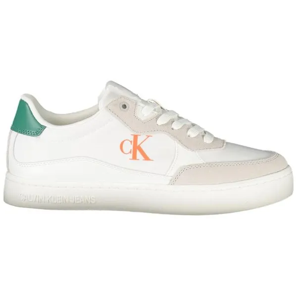 Calvin Klein Leather Lace-Up Sneakers with Removable Footbed - White White — vergelijk prijzen bij 1 winkel