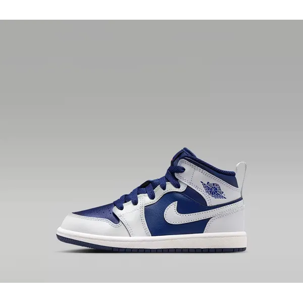 Nike Jordan 1 Mid - Kinder Sneakers - Licht Blauw/Donker Blauw Licht Blauw — vergelijk prijzen bij 1 winkel