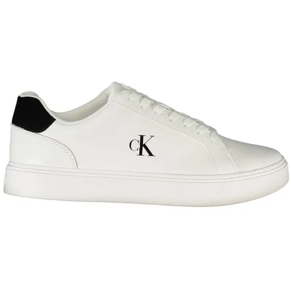 Calvin Klein Leather Low-Top Casual Sneakers - White White — vergelijk prijzen bij 1 winkel