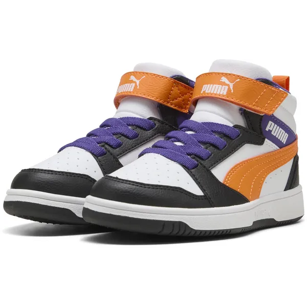 PUMA Rebound V6 Mid PUMA White-Orange Glo-PUMA Black — vergelijk prijzen bij 1 winkel