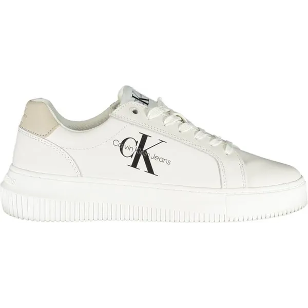 Calvin Klein Sneaker Van Gerecycled Polyester Met Contrasterende Details En Logoprint White — vergelijk prijzen bij 1 winkel