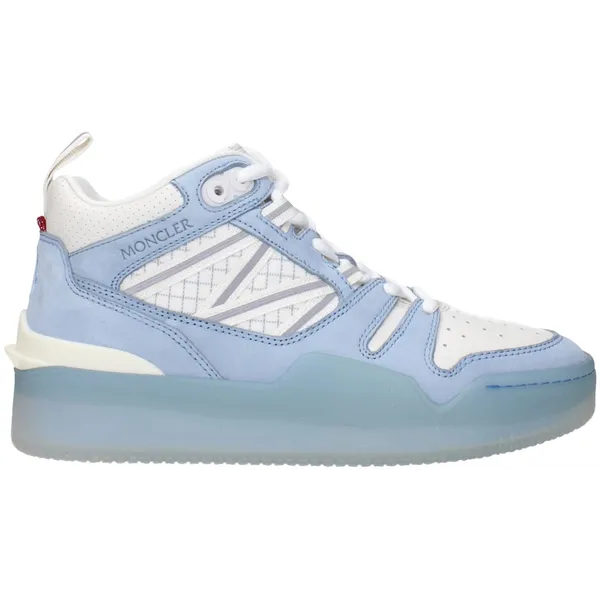 Moncler Leather Sneakers with Logo and Lace-Up Closure Wo - White White — vergelijk prijzen bij 1 winkel