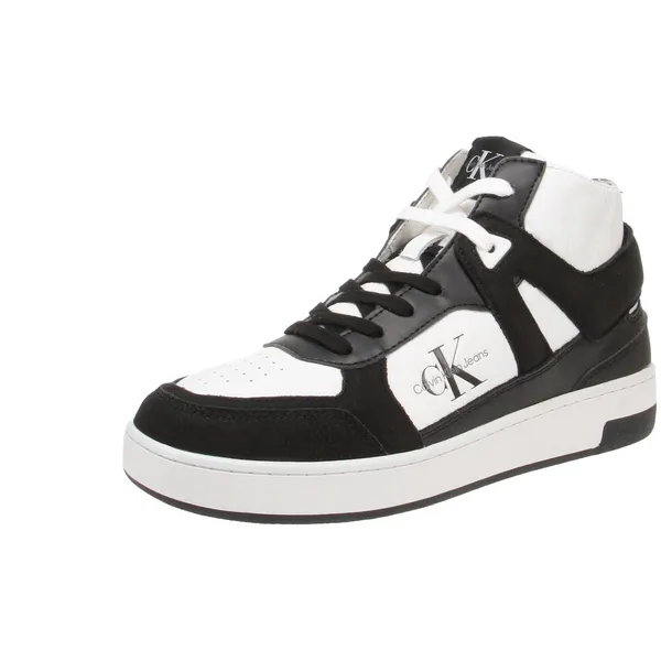 Calvin Klein YM0YM00883 Basket Cupsole Mid - Heren Sneaker - 01W-B.Wit-Zwart Veelkleurig — vergelijk prijzen bij 1 winkel