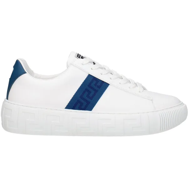 Versace Leather Sneakers with Side Detail and Front Logo - White White — vergelijk prijzen bij 1 winkel