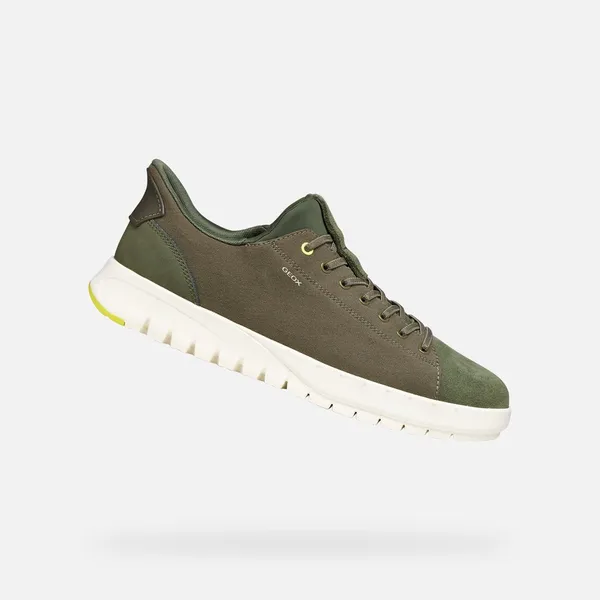 Geox FLEXTRIDE PLUS HEREN Sneakers Licht olijfgroen
