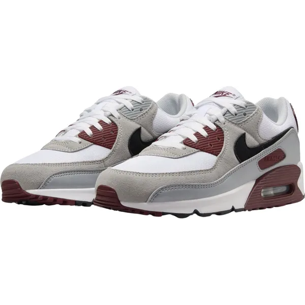 Nike Air Max 90 wit - grijs - bordeauxrood