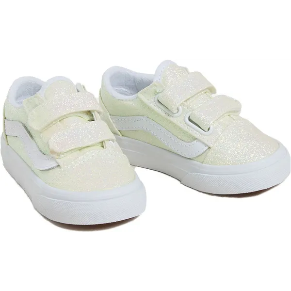 Vans Old Skool UV Glitter Pink / True White