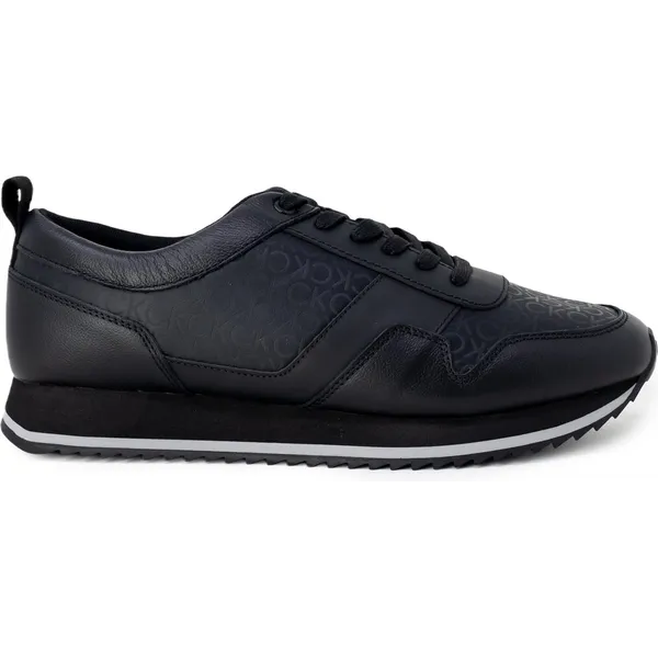 Calvin Klein Leren Sneakers Met Print Detail Black — vergelijk prijzen bij 1 winkel