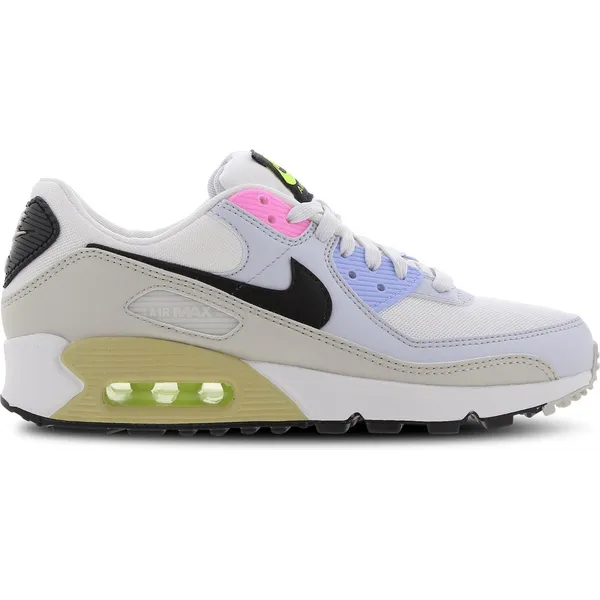 Nike Air Max 90 lichtblauw - wit - zwart - beige - geel