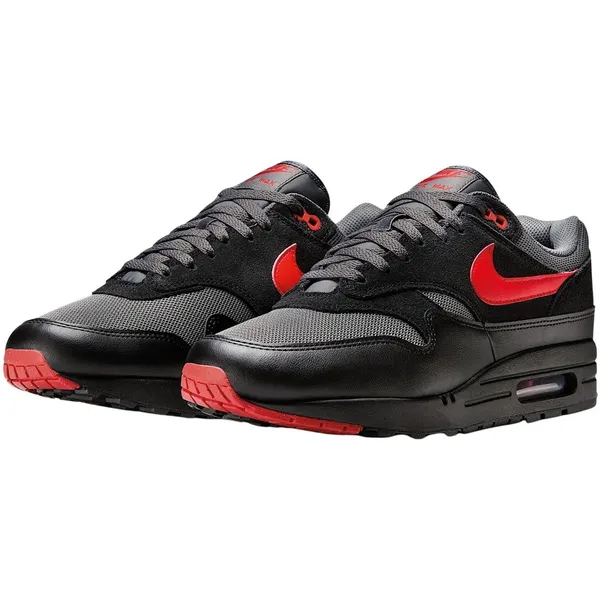 Nike Air Max 1 Essential zwart - donkergrijs - rood — vergelijk prijzen bij 1 winkel