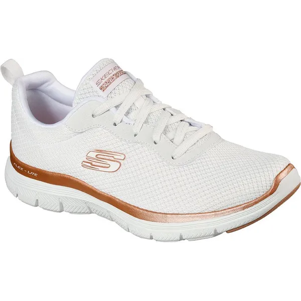 Skechers Flex Appeal 4.0 White Mesh / Rose Gold Trim — vergelijk prijzen bij 1 winkel