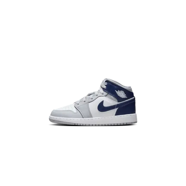 Air Jordan 1 Mid GS 'Wolf Grey & Midnight Navy’