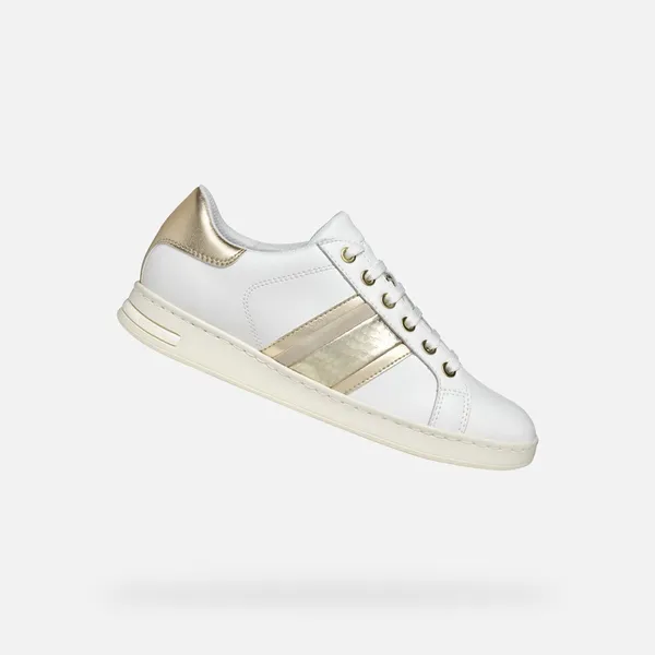 GEOX GEOX JAYSEN DAMES Sneakers - WIT/LICHTGOUD — vergelijk prijzen bij 1 winkel
