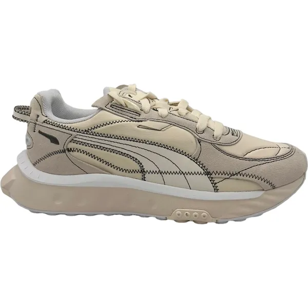 PUMA PUMA Wild rider - Embroidered - Sneakers - Mannen - Beige — vergelijk prijzen bij 1 winkel