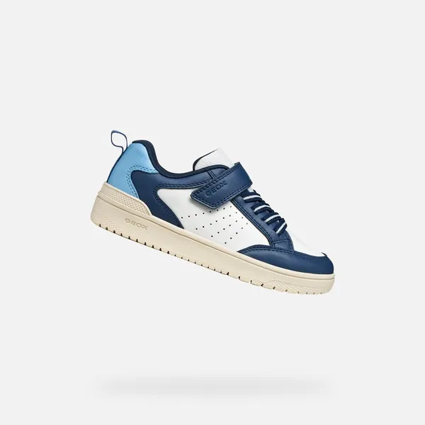 GEOX GEOX WASHIBA JONGENS Sneakers - WIT/MARINEBLAUW — vergelijk prijzen bij 1 winkel
