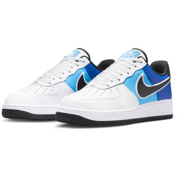 Nike Air Force 1 - Maat 45.5 - Wit/Blauw- Sneakers Heren