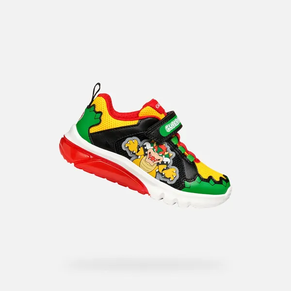 GEOX GEOX CIBERDRON TIENERS Sneakers - GROEN/ROOD — vergelijk prijzen bij 1 winkel