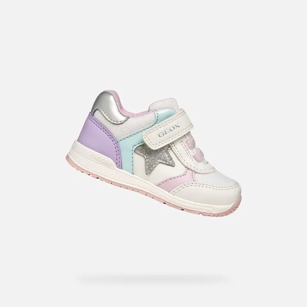 GEOX GEOX RISHON DREUMES Sneakers - MELKWIT/LILA — vergelijk prijzen bij 1 winkel