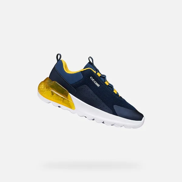 GEOX GEOX ACTIVART ILLUMINUS TIENERS Sneakers - MARINEBLAUW/GEEL — vergelijk prijzen bij 1 winkel