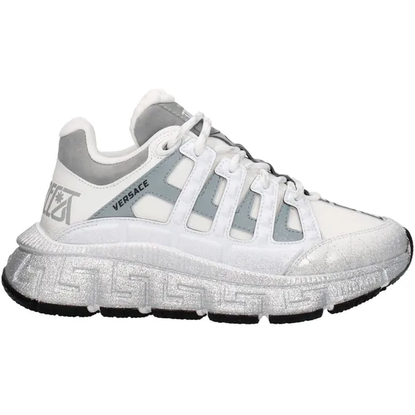 Versace Versace Fabric Sneakers with Logo and Lace-Up Closure Wo - White — vergelijk prijzen bij 1 winkel